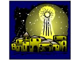 The star over Bethlehem on Christmas Eve